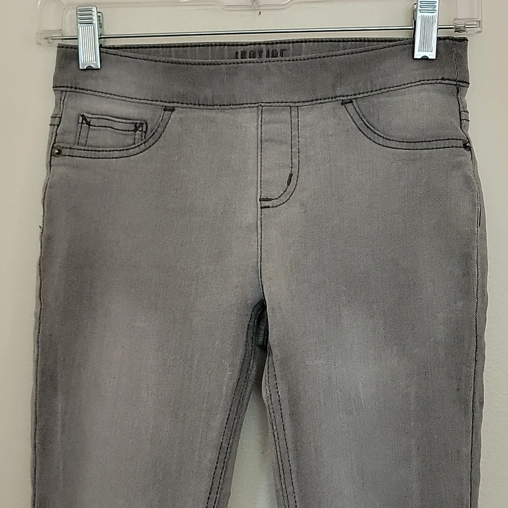 Justice Gray Faded Slim Mid Rise Leggings Jeans 12